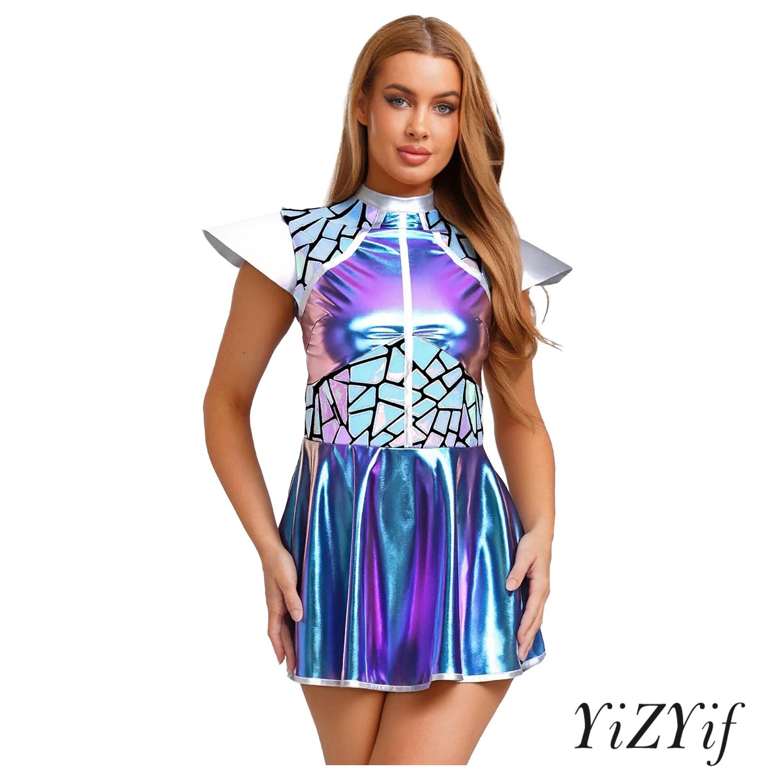 Fly Line - Womens Halloween Alien Astronaut Dress-up Dress