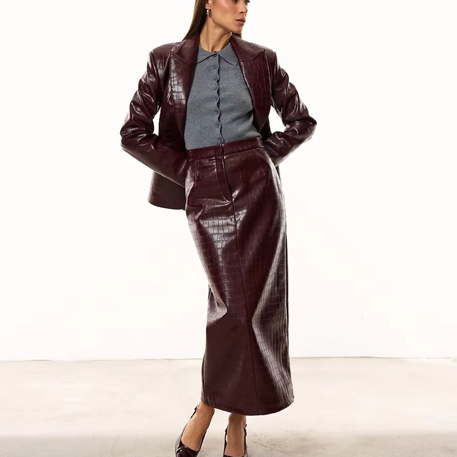 IG Women Burgundy Croc Faux Le - Fly Line ulasan dan harga