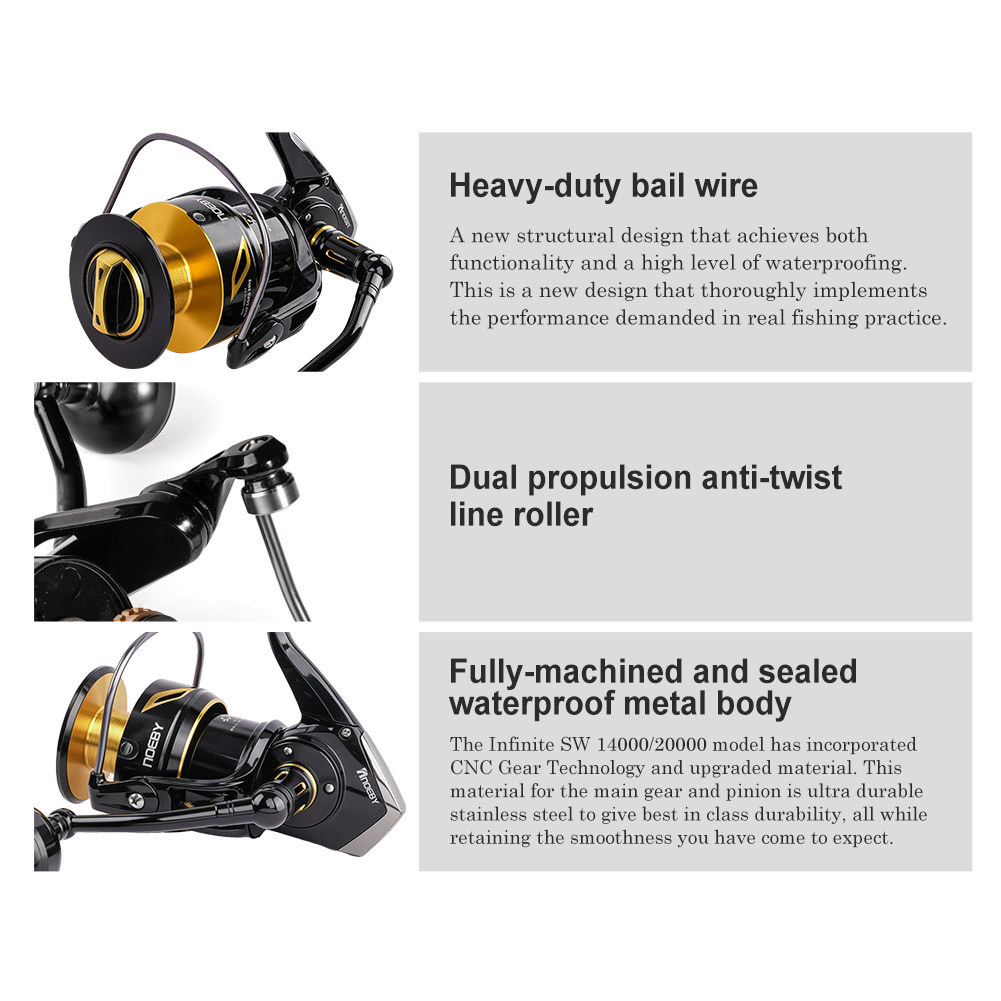 NOEBY Infinite Heavy Duty Salt - Shimano Reel Stradic ulasan dan harga